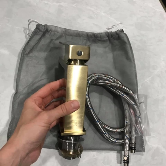 Satin Brass Single Hole Faucet - Picture 7 of 12